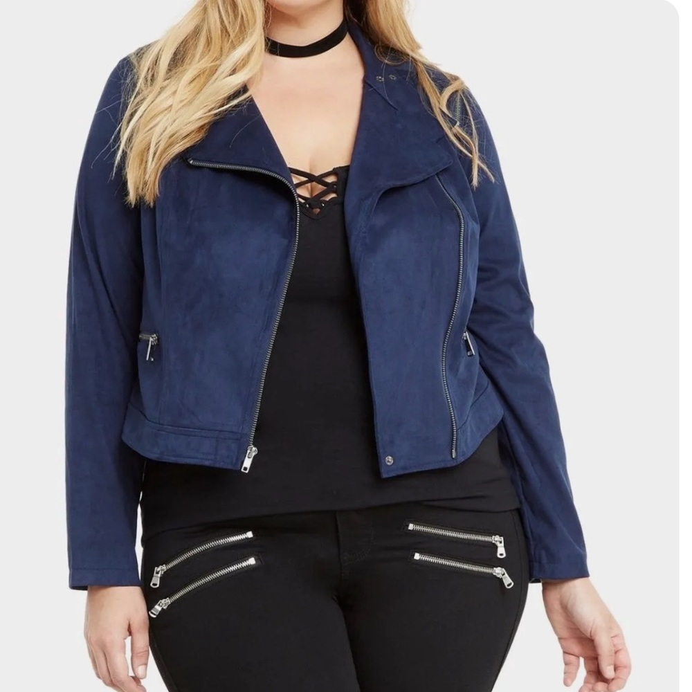 Torrid Faux suede moto jacket